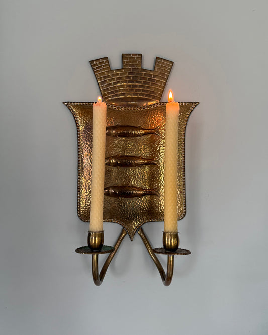 Pair of Brass Wall Sconces