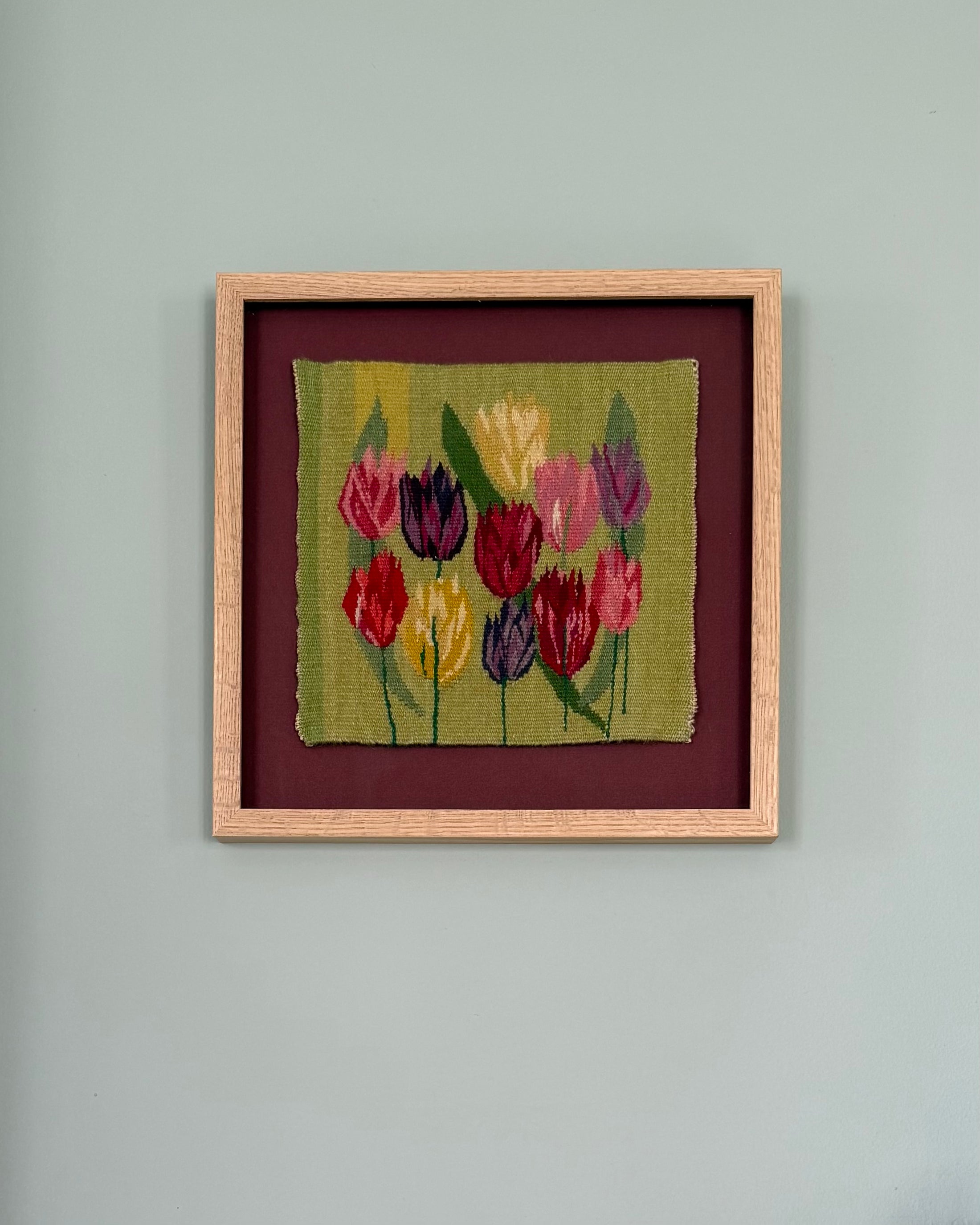 Framed Vintage Tapestry - Tulips