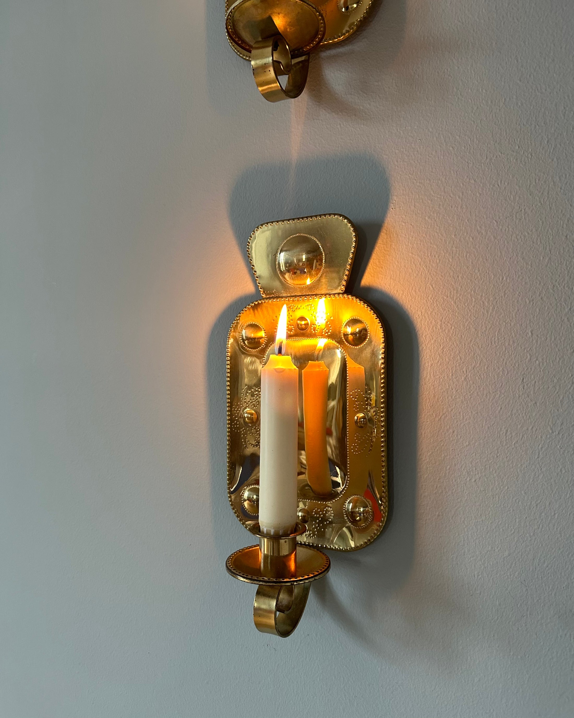 Pair of Brass Wall Sconces