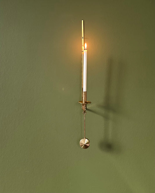 Single Pierre Forsell Brass Wall Candle Holder for Skultuna