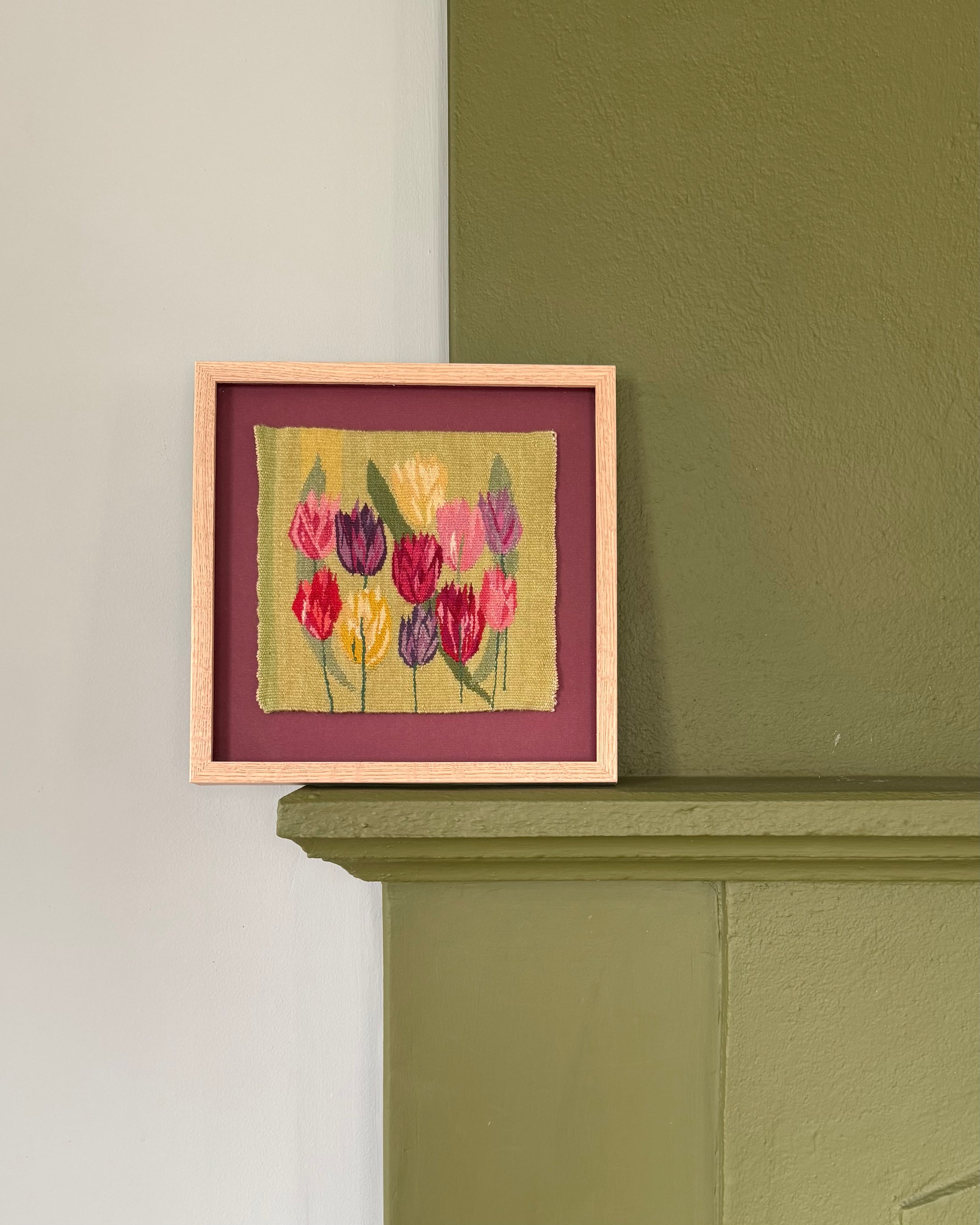 Framed Vintage Tapestry - Tulips