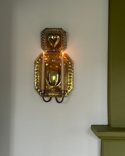 Large Brass Wall Sconce