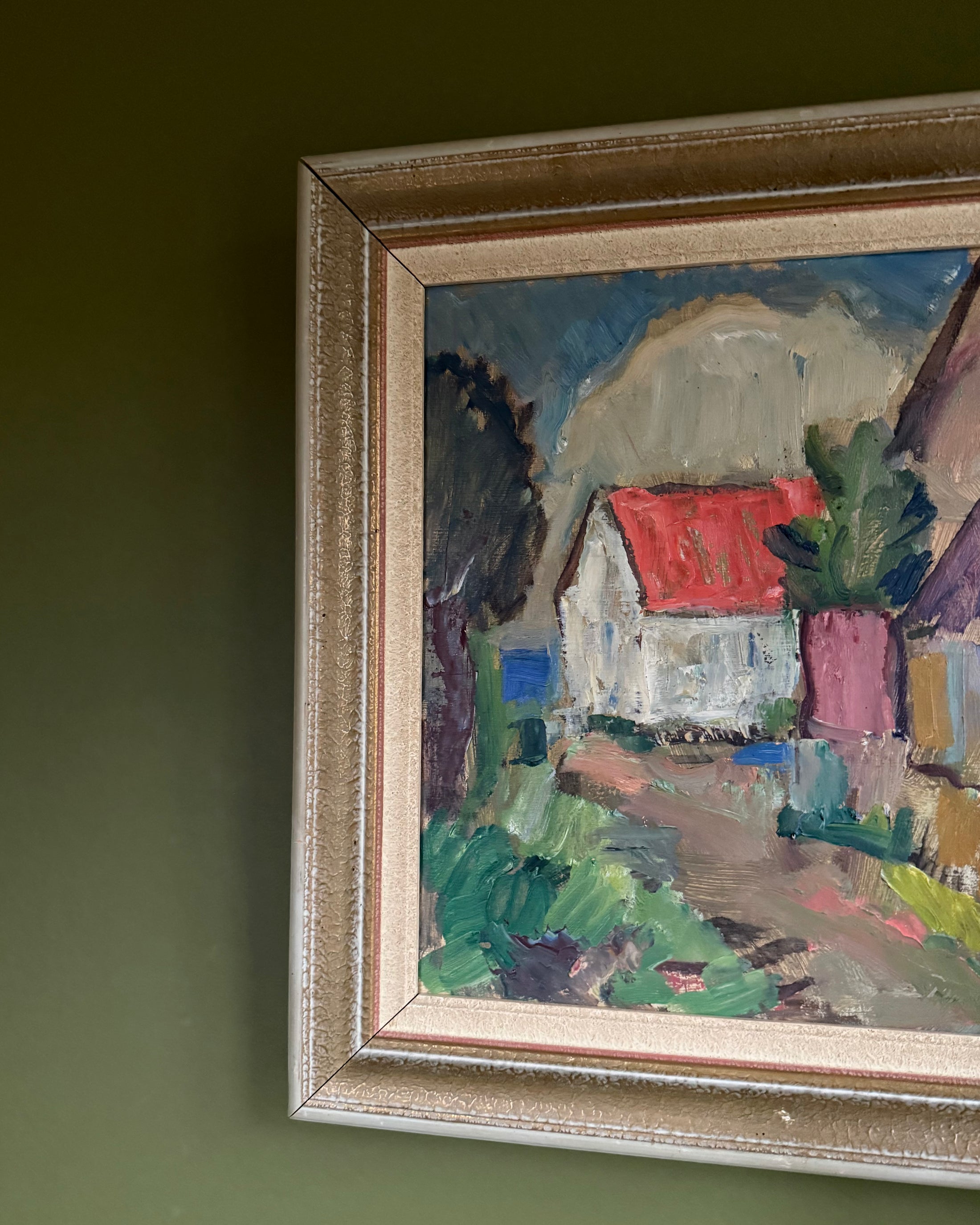 Mid-century Village Scene