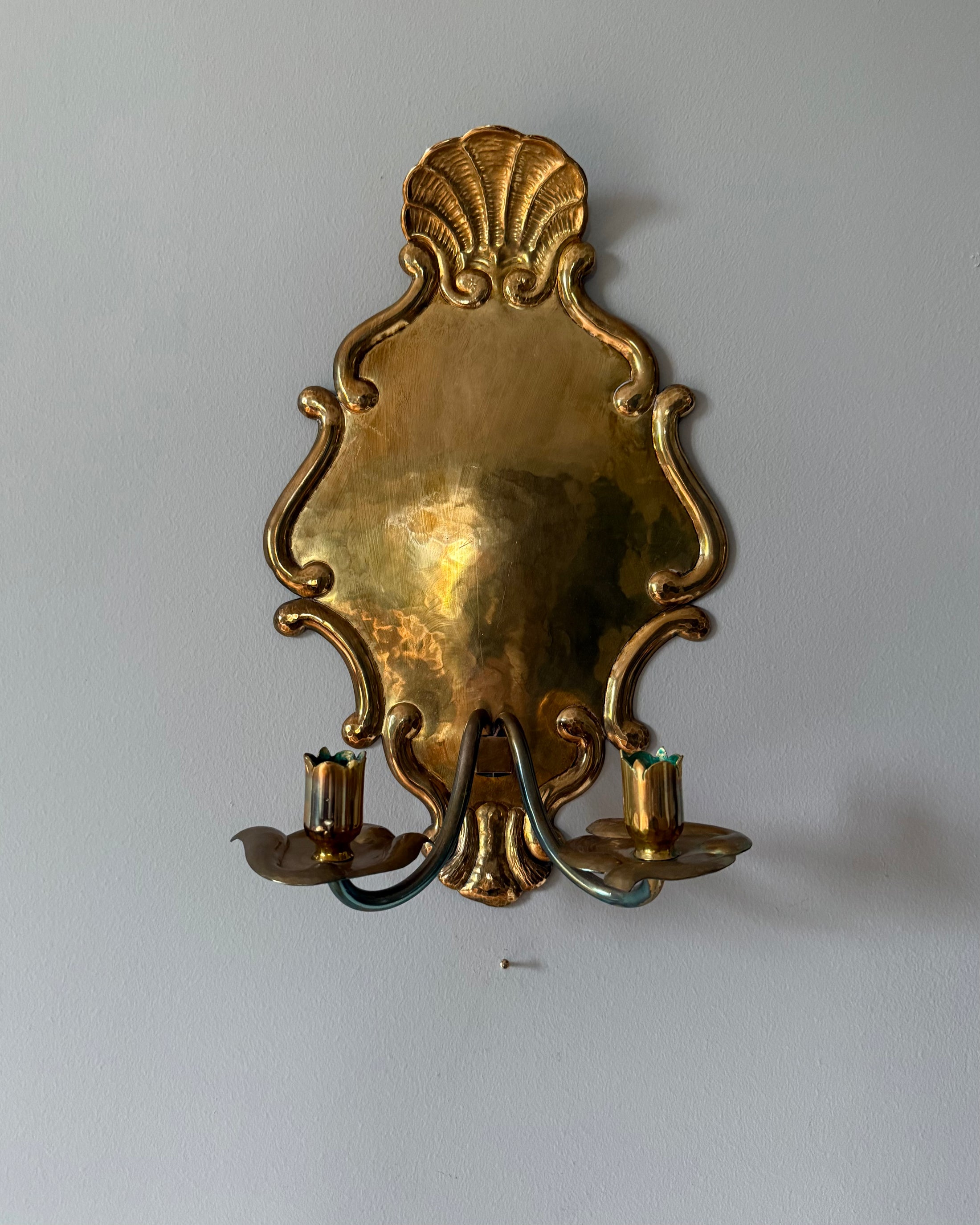 Pair of Brass Wall Sconces