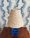 Load image into Gallery viewer, Blue Vintage Table Lamp with Handmade Shade
