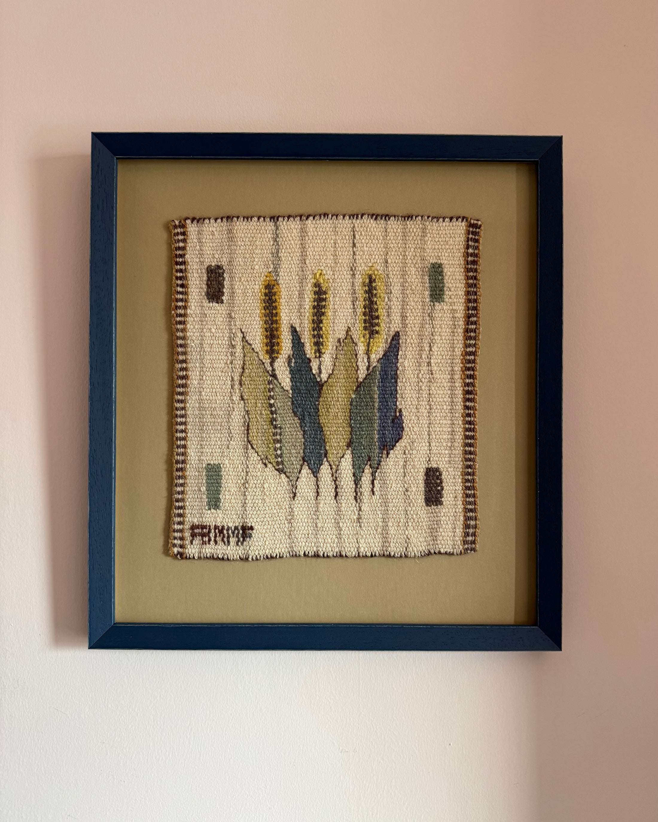 Framed Vintage Tapestry - Blomlapp by Märta Måås-Fjetterström