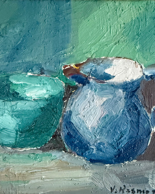 Small Still Life in Green and Blue
