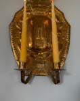 Load image into Gallery viewer, Pair of Double Armed Brass Wall Sconces
