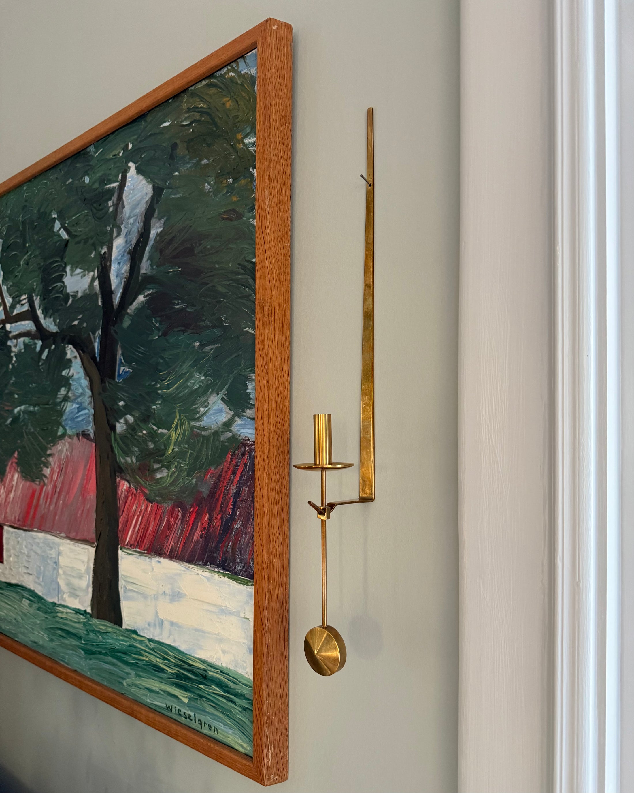 Pierre Forsell Brass Wall Candle Holders for Skultuna