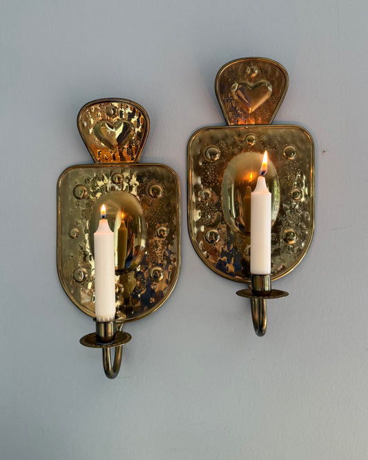 Pair of Brass Wall Sconces