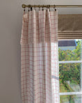 Load image into Gallery viewer, Pair of Vintage Checked Curtains in White and Red
