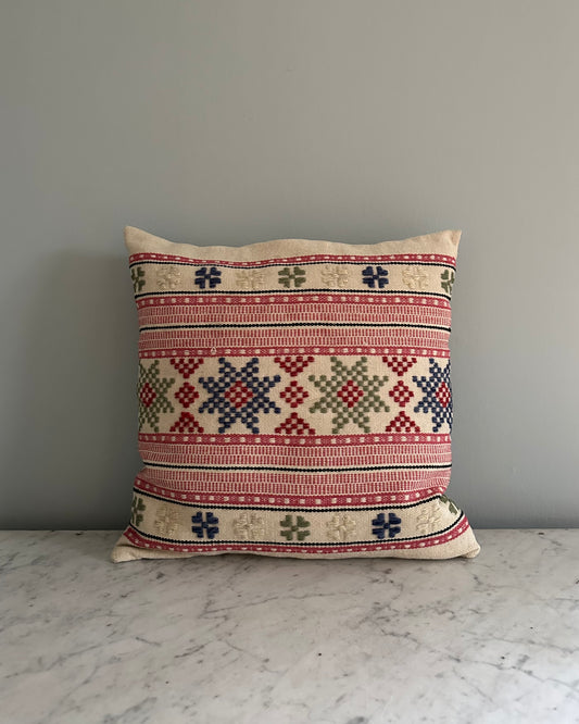 Hand-Embroidered Cushion