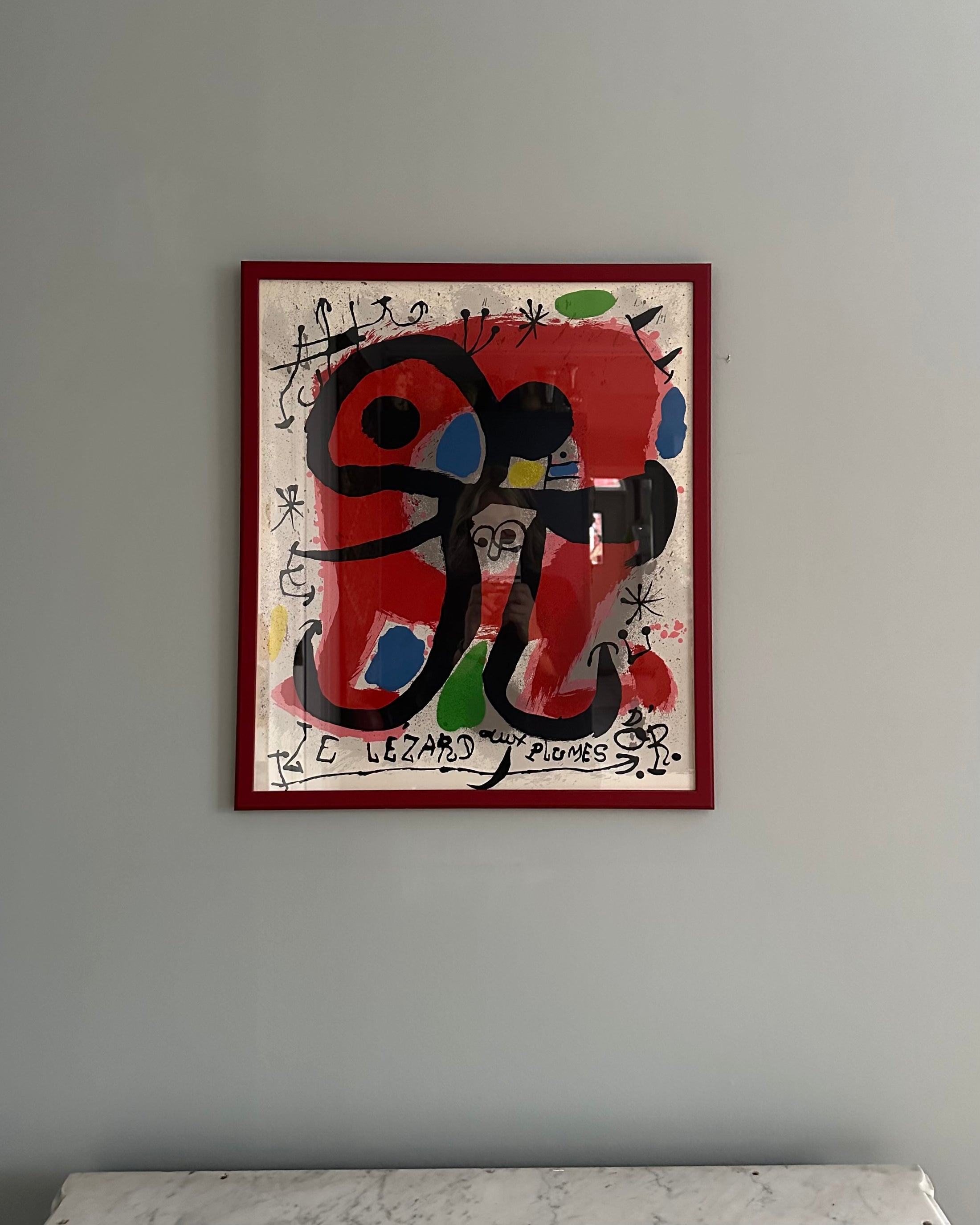 Framed Miró Exhibition Poster