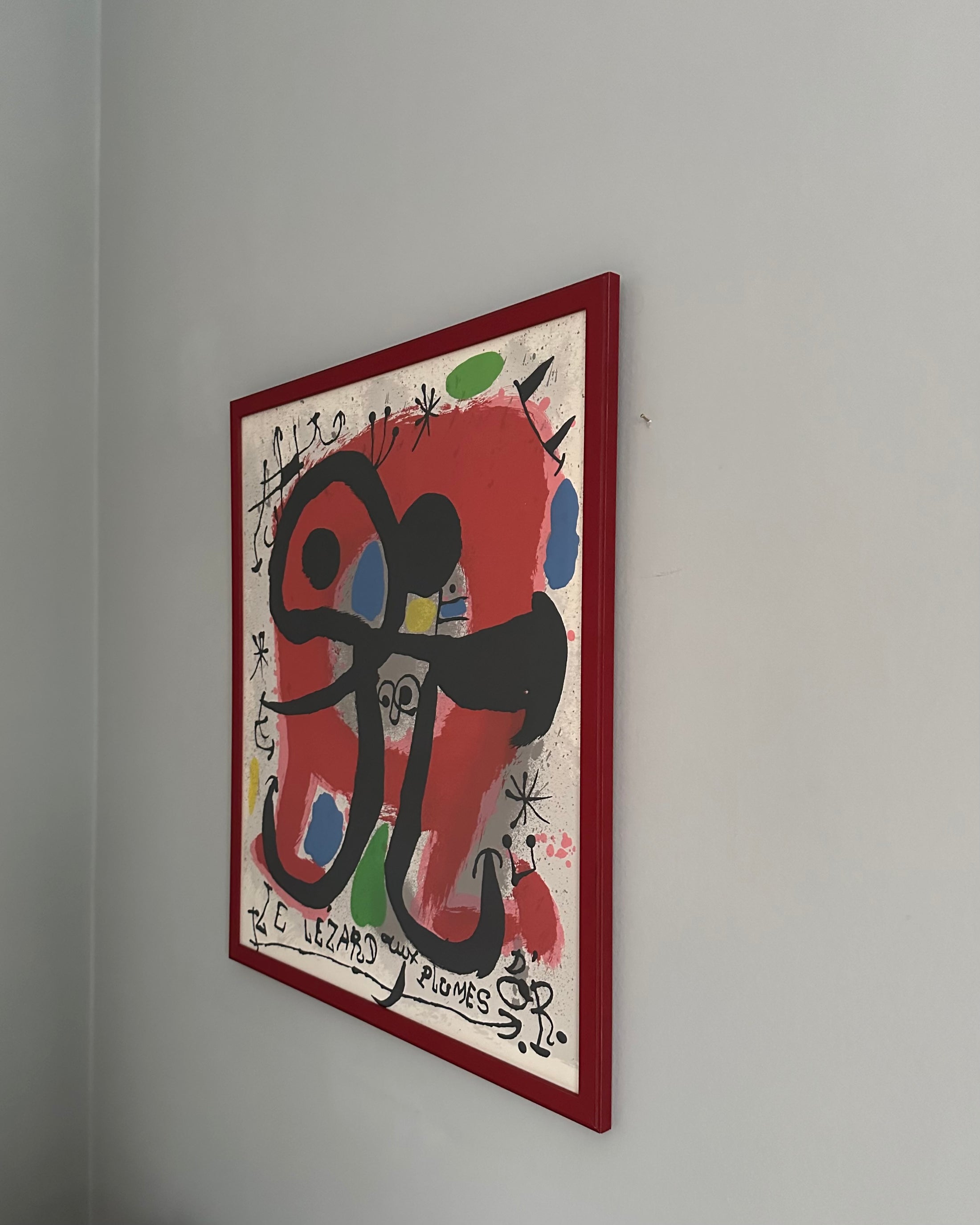 Framed Miró Exhibition Poster