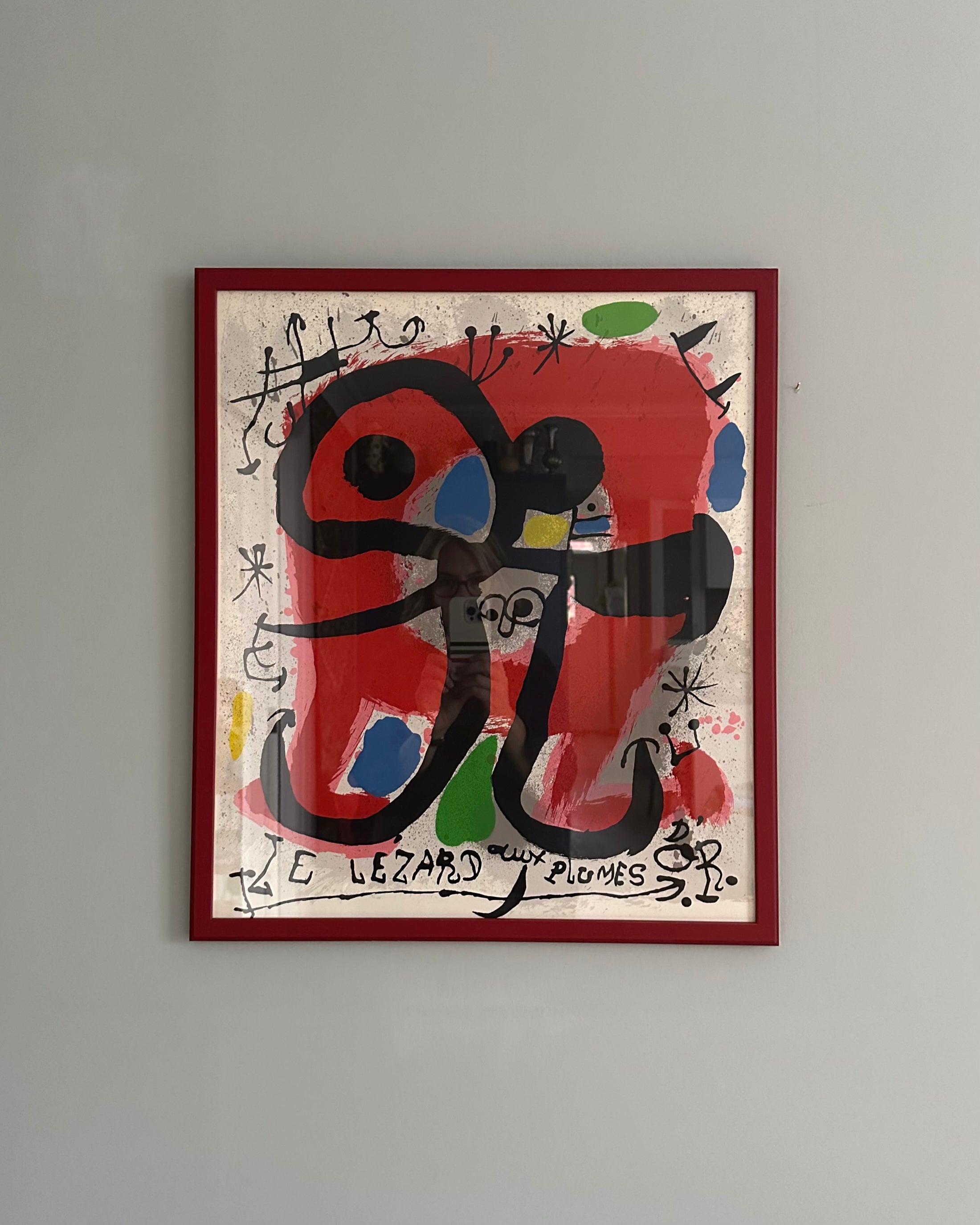 Framed Miró Exhibition Poster