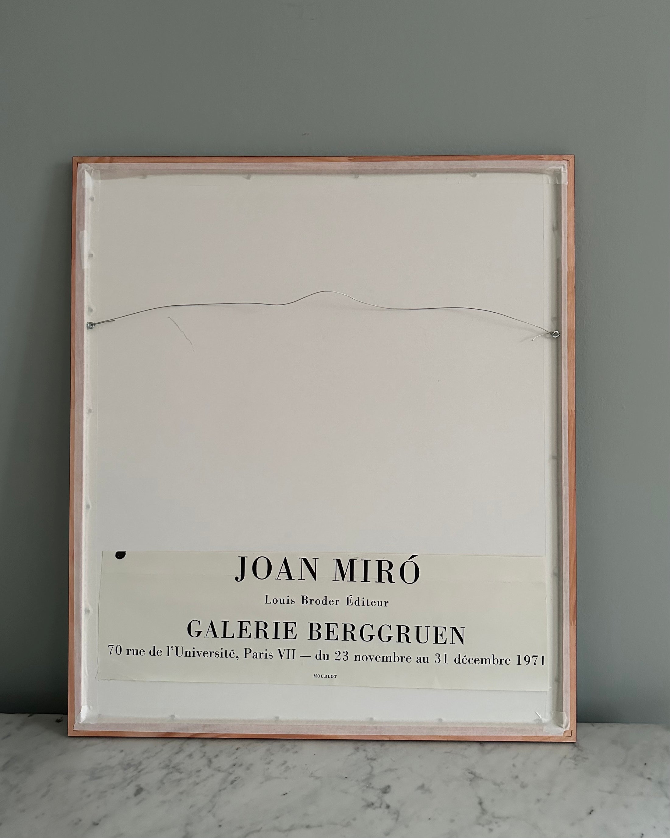 Framed Miró Exhibition Poster