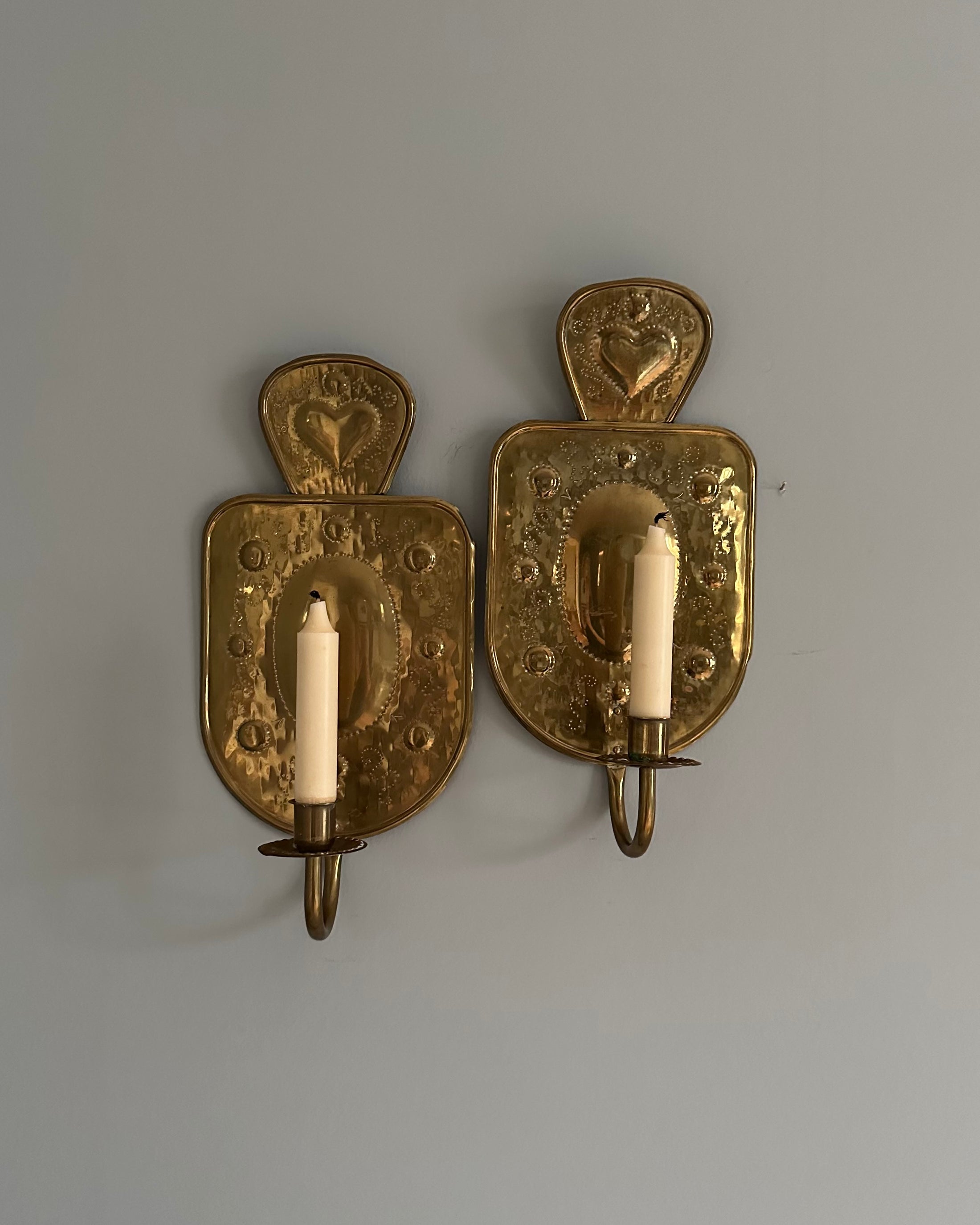 Pair of Brass Wall Sconces