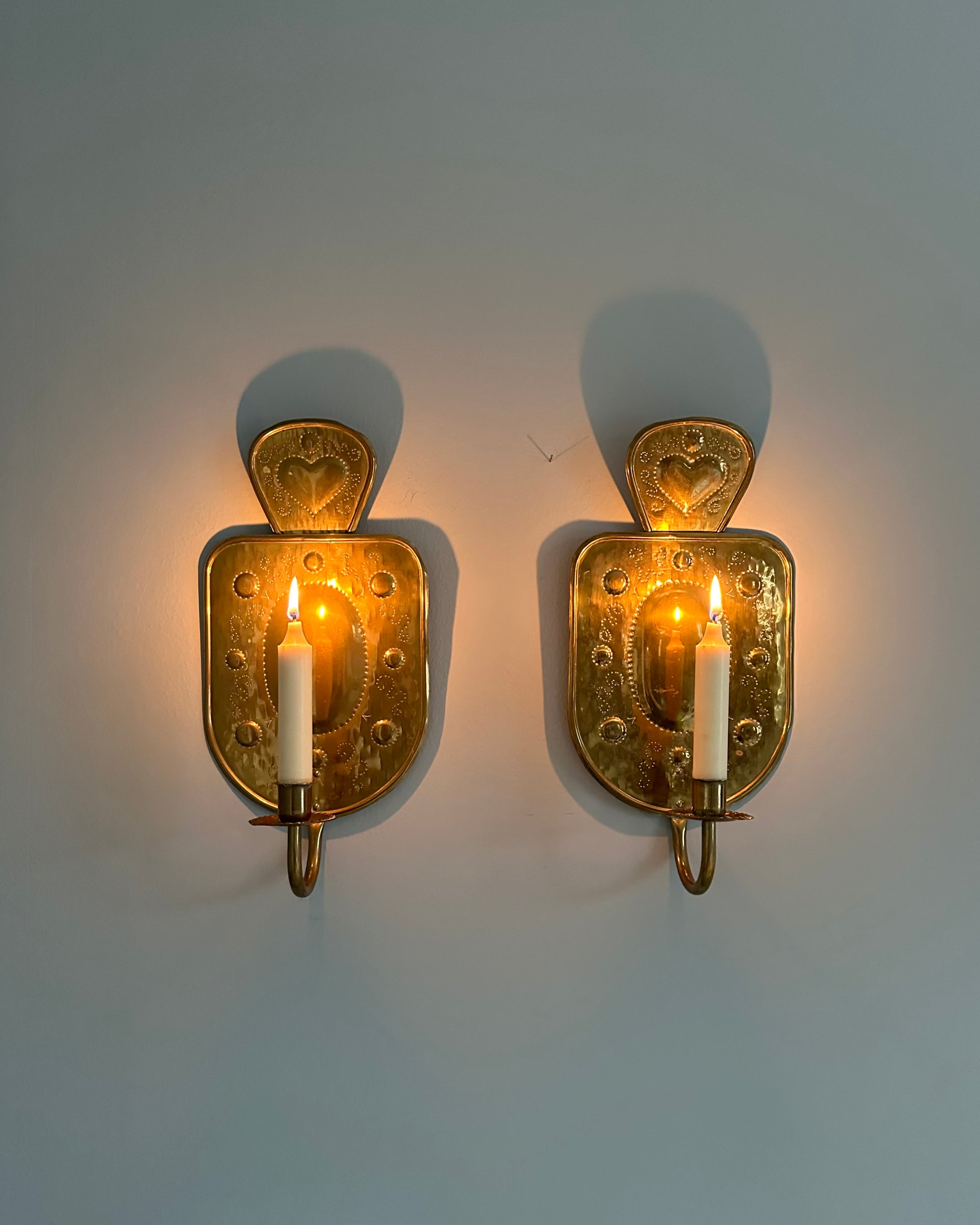 Pair of Brass Wall Sconces