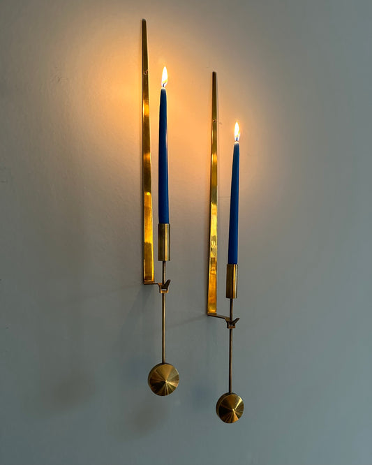 Pierre Forsell Brass Wall Candle Holders for Skultuna