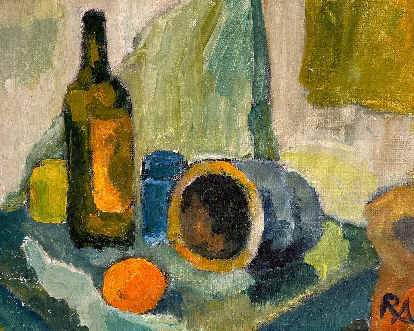 Bottle and Orange