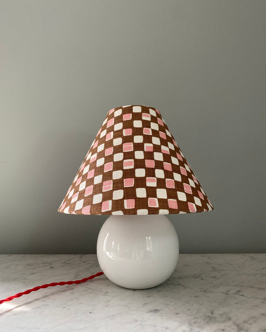 White table lamp with shade from Cathy Nordström