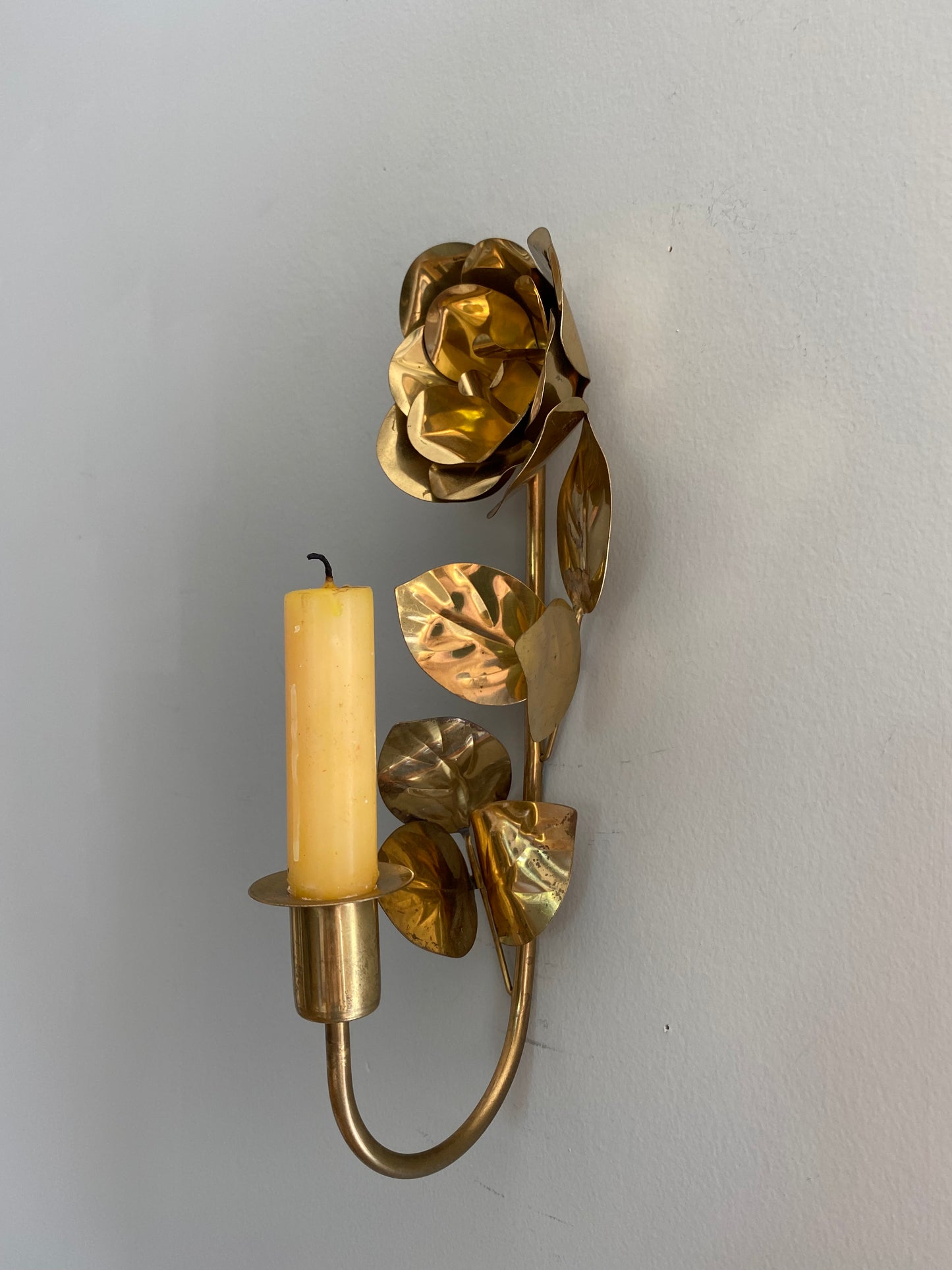 Brass wall candle holders