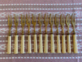 Load image into Gallery viewer, Set of 12 Brass Forks - "vickningsgafflar"
