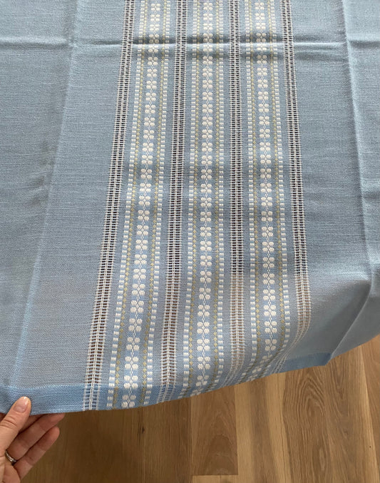 Vintage blue tablecloth