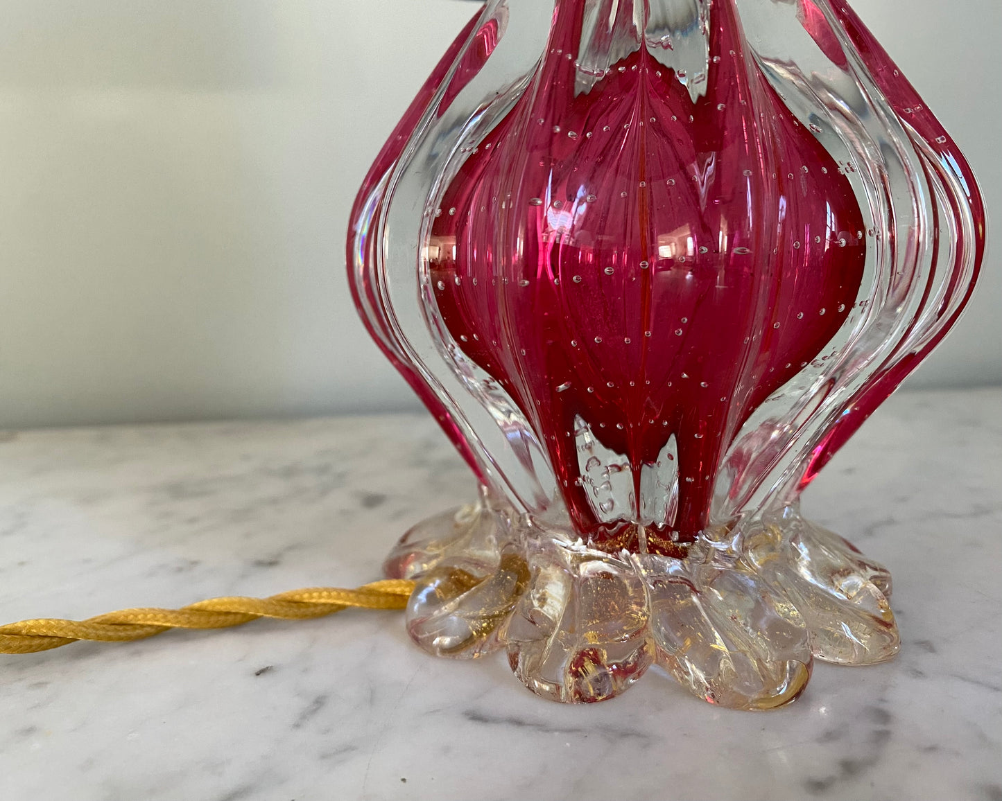 Murano Glass Lamp from Barovier & Toso with customized shade