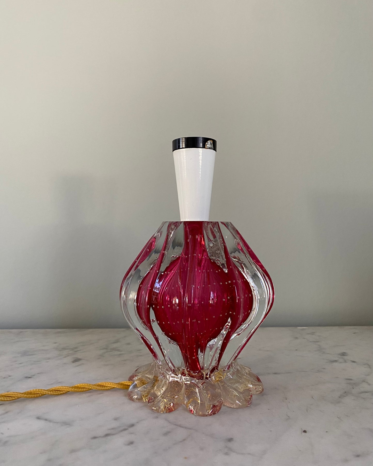 Murano Glass Lamp from Barovier & Toso with customized shade