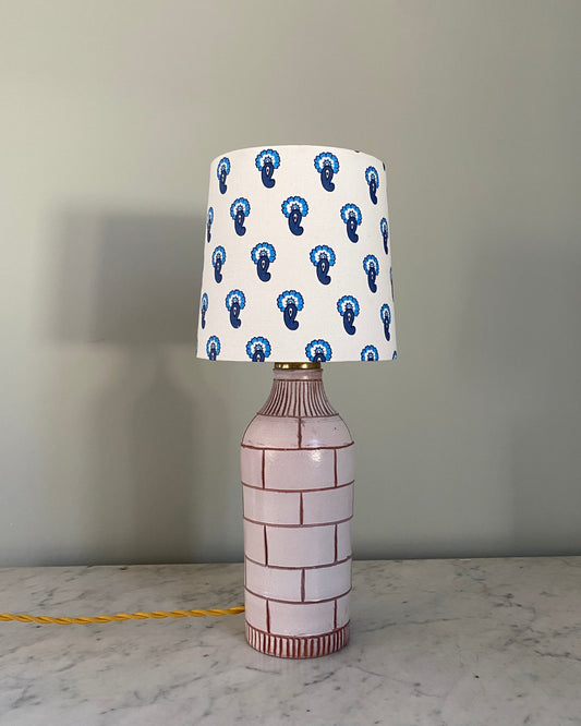 Mid Century Ceramic Table Lamp with Customized Shade