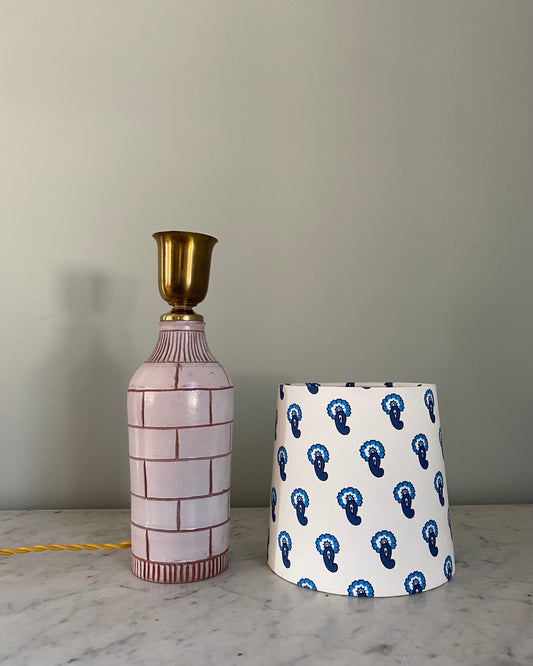 Mid Century Ceramic Table Lamp with Customized Shade