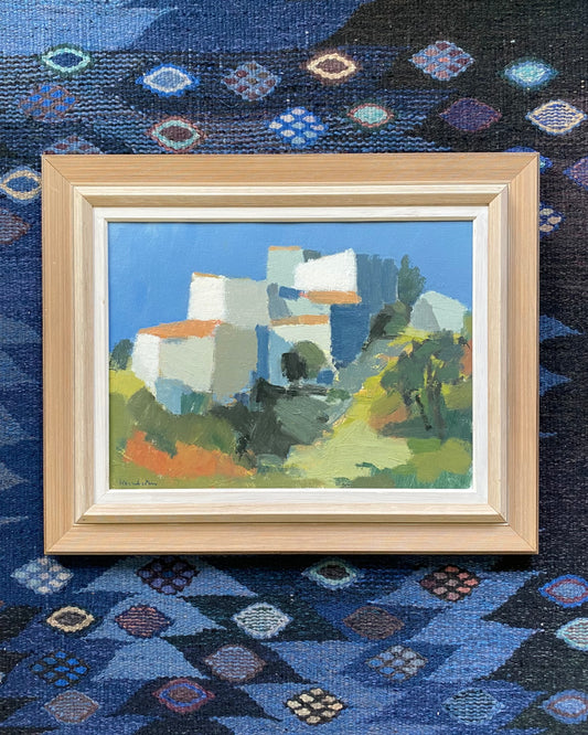 Framed Oil Painting, "Southern village" by Stig Wernheden